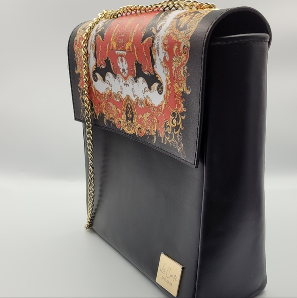 Nwt - Black leather bag with Dolce & Gabbana inspired flap. Made in Italy - Picture 7 of 7